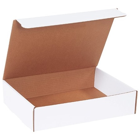 Box Packaging Corrugated Literature Mailers, 13L x 10W x 3H, White, PK50 ML13103